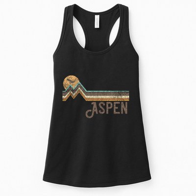 Aspen Colorado 70s 80s Retro Style Vintage Distressed Womens Tank Top