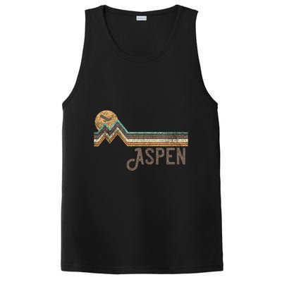 Aspen Colorado 70s 80s Retro Style Vintage Distressed PosiCharge Competitor Tank