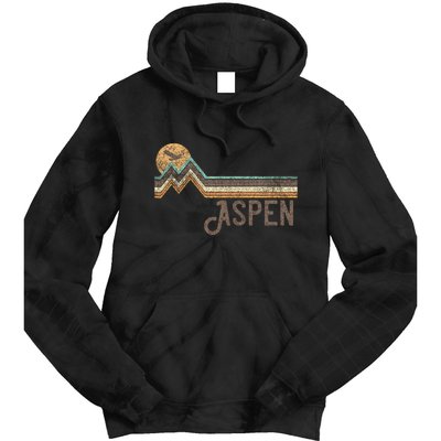 Aspen Colorado 70s 80s Retro Style Vintage Distressed Tie Dye Hoodie
