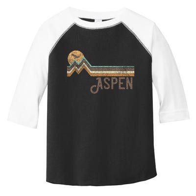 Aspen Colorado 70s 80s Retro Style Vintage Distressed Toddler Fine Jersey T-Shirt
