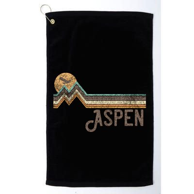 Aspen Colorado 70s 80s Retro Style Vintage Distressed Golf Towel