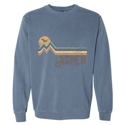 Aspen Colorado 70s 80s Retro Style Vintage Distressed Garment-Dyed Sweatshirt