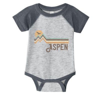 Aspen Colorado 70s 80s Retro Style Vintage Distressed Infant Baby Jersey Bodysuit
