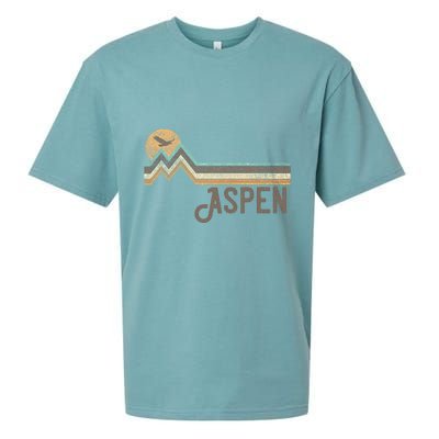 Aspen Colorado 70s 80s Retro Style Vintage Distressed Sueded Cloud Jersey T-Shirt
