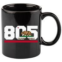 Area Code 805 Santa Barbara California 11oz C Handle Ceramic Mug