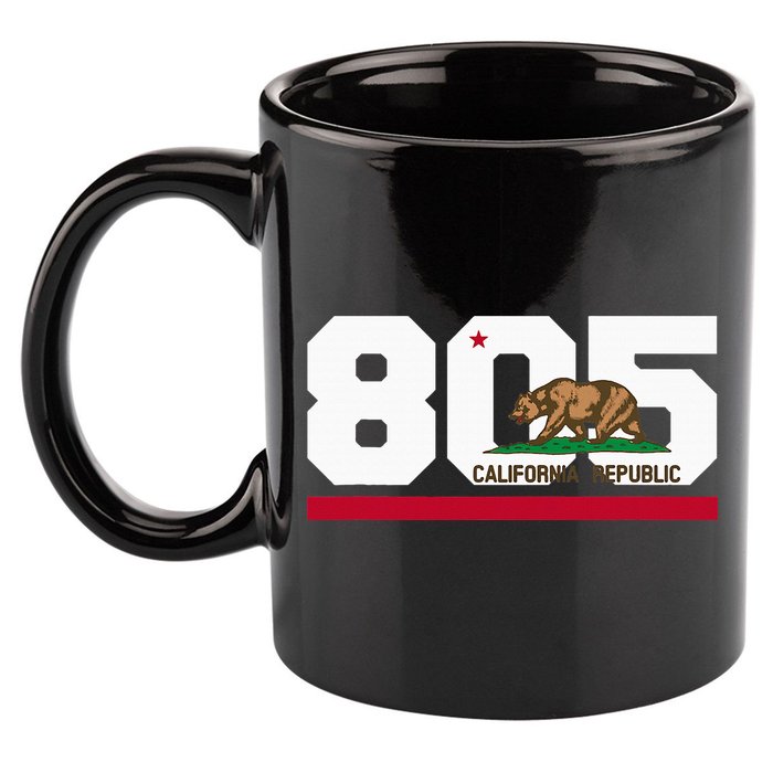 Area Code 805 Santa Barbara California 11oz C Handle Ceramic Mug