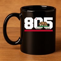 Area Code 805 Santa Barbara California 11oz C Handle Ceramic Mug