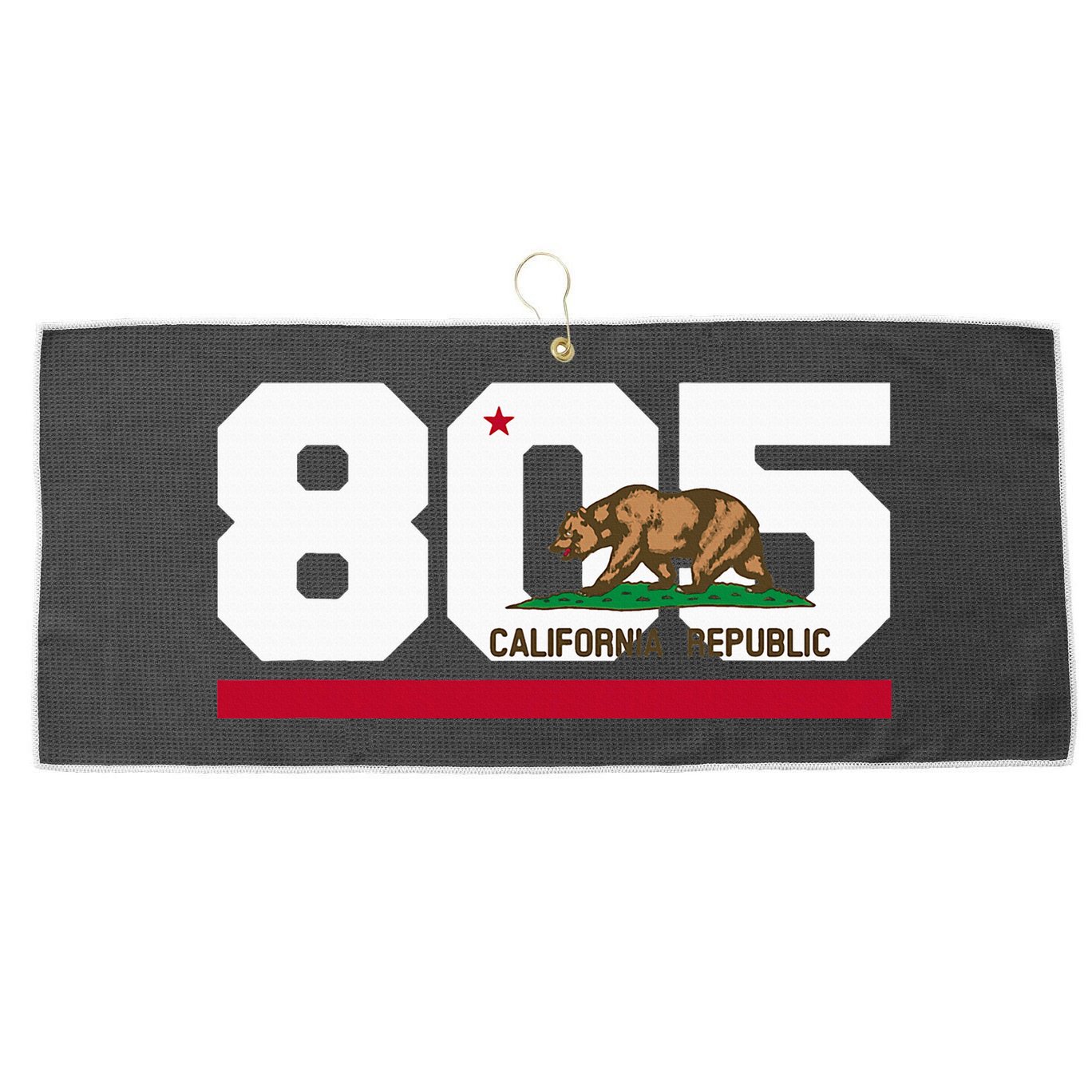 Area Code 805 Santa Barbara California Large Microfiber Waffle Golf Towel