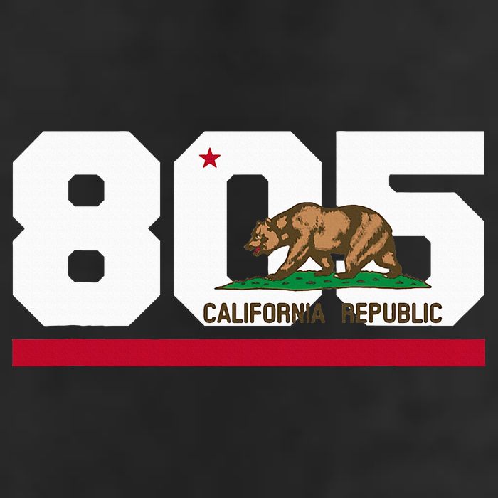Area Code 805 Santa Barbara California 25L Jumbo Tote