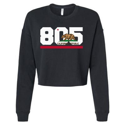 Area Code 805 Santa Barbara California Cropped Pullover Crew