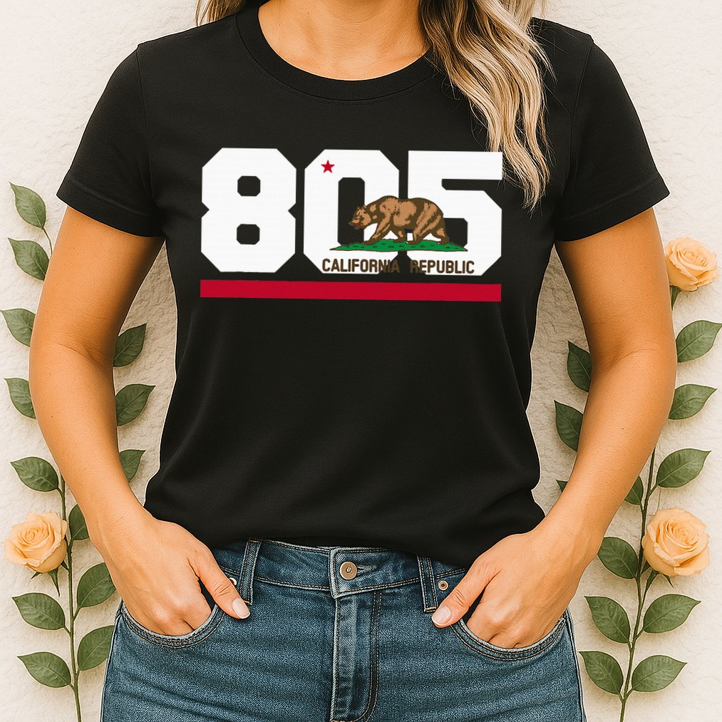 Area Code 805 Santa Barbara California Womens T-Shirt