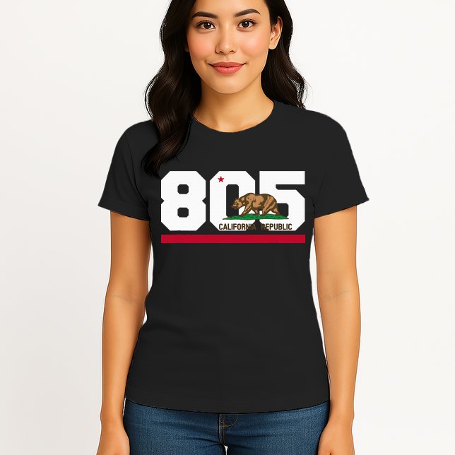 Area Code 805 Santa Barbara California Womens T-Shirt