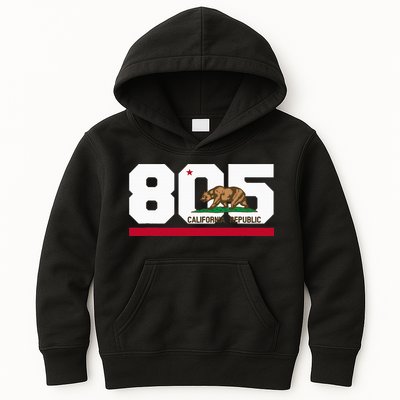 Area Code 805 Santa Barbara California Kids Hoodie