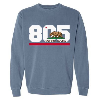 Area Code 805 Santa Barbara California Garment-Dyed Sweatshirt