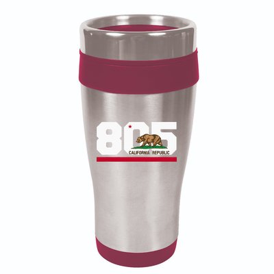 Area Code 805 Santa Barbara California 16oz Travel Tumbler