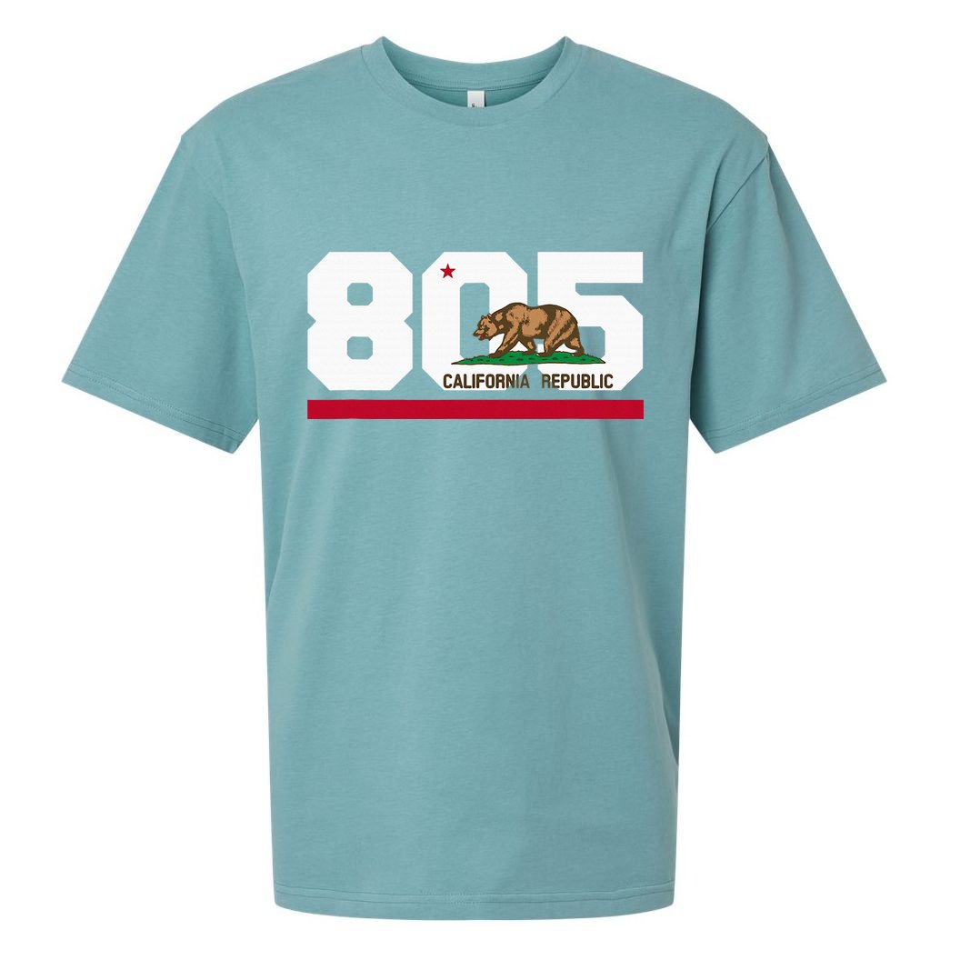 Area Code 805 Santa Barbara California Sueded Cloud Jersey T-Shirt