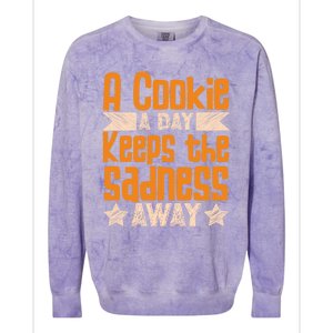 A Cookie A Day Keeps The Sadness Awar Chocolate Chips Dip Gift Colorblast Crewneck Sweatshirt