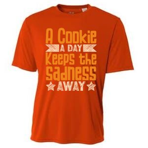 A Cookie A Day Keeps The Sadness Awar Chocolate Chips Dip Gift Cooling Performance Crew T-Shirt