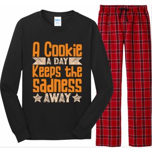 A Cookie A Day Keeps The Sadness Awar Chocolate Chips Dip Gift Long Sleeve Pajama Set