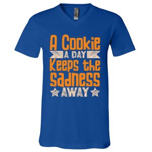 A Cookie A Day Keeps The Sadness Awar Chocolate Chips Dip Gift V-Neck T-Shirt