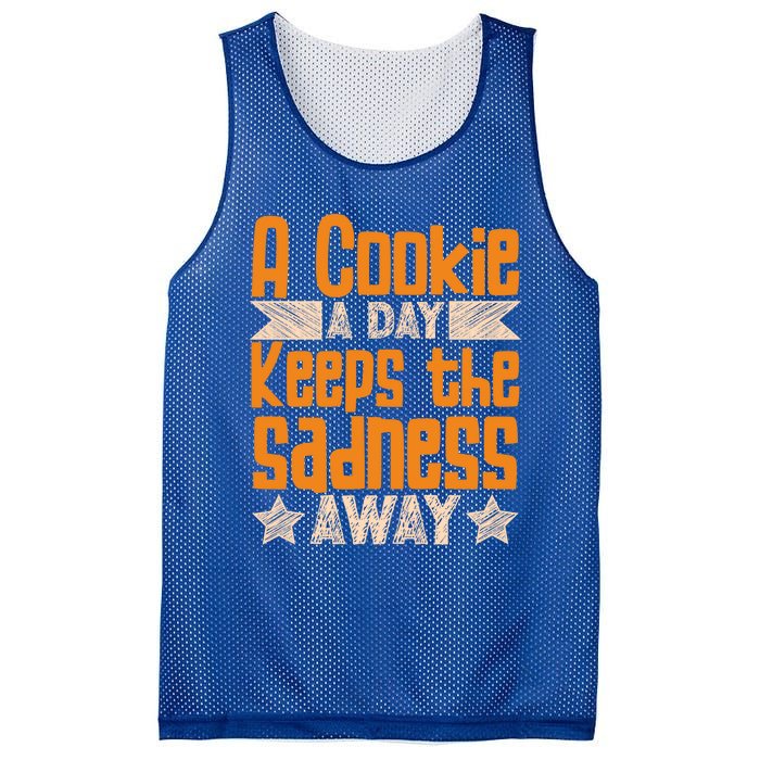 A Cookie A Day Keeps The Sadness Awar Chocolate Chips Dip Gift Mesh Reversible Basketball Jersey Tank