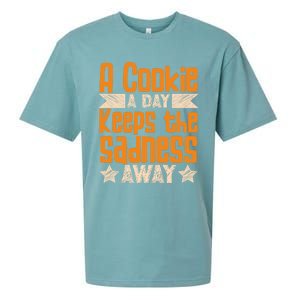 A Cookie A Day Keeps The Sadness Awar Chocolate Chips Dip Gift Sueded Cloud Jersey T-Shirt