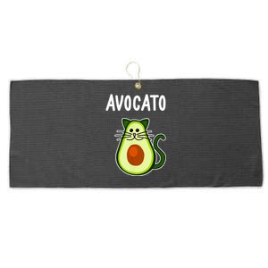 Avocato Cute Avocado Cat Large Microfiber Waffle Golf Towel