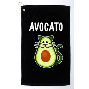 Avocato Cute Avocado Cat Platinum Collection Golf Towel