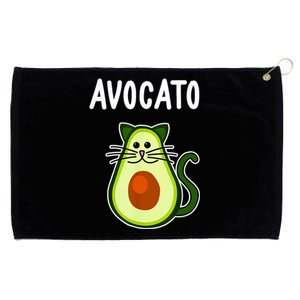 Avocato Cute Avocado Cat Grommeted Golf Towel