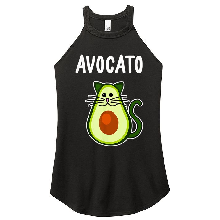 Avocato Cute Avocado Cat Women's Perfect Tri Rocker Tank