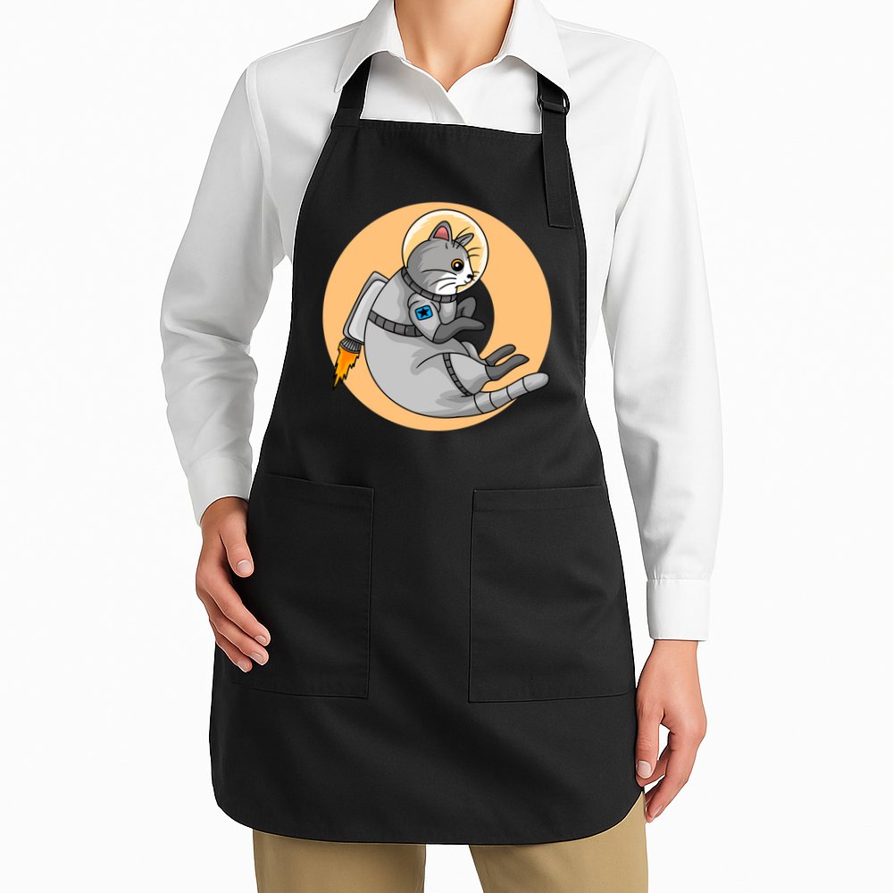 Astronaut Cat Apron
