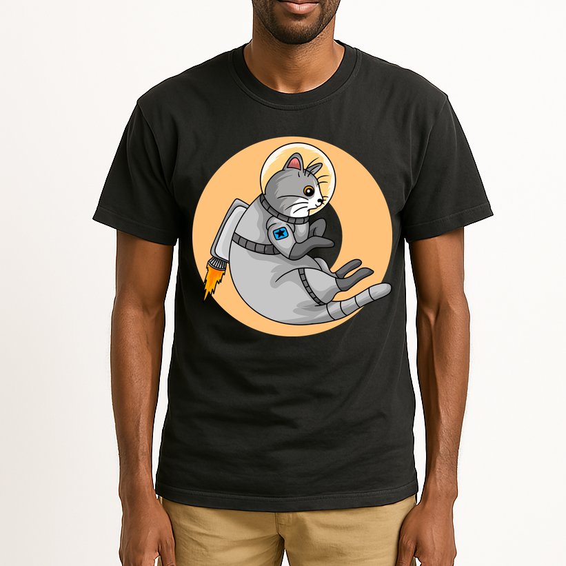 Astronaut Cat Tall T-Shirt