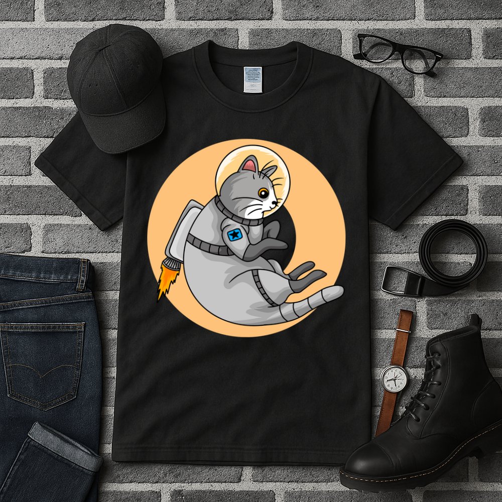 Astronaut Cat Tall T-Shirt