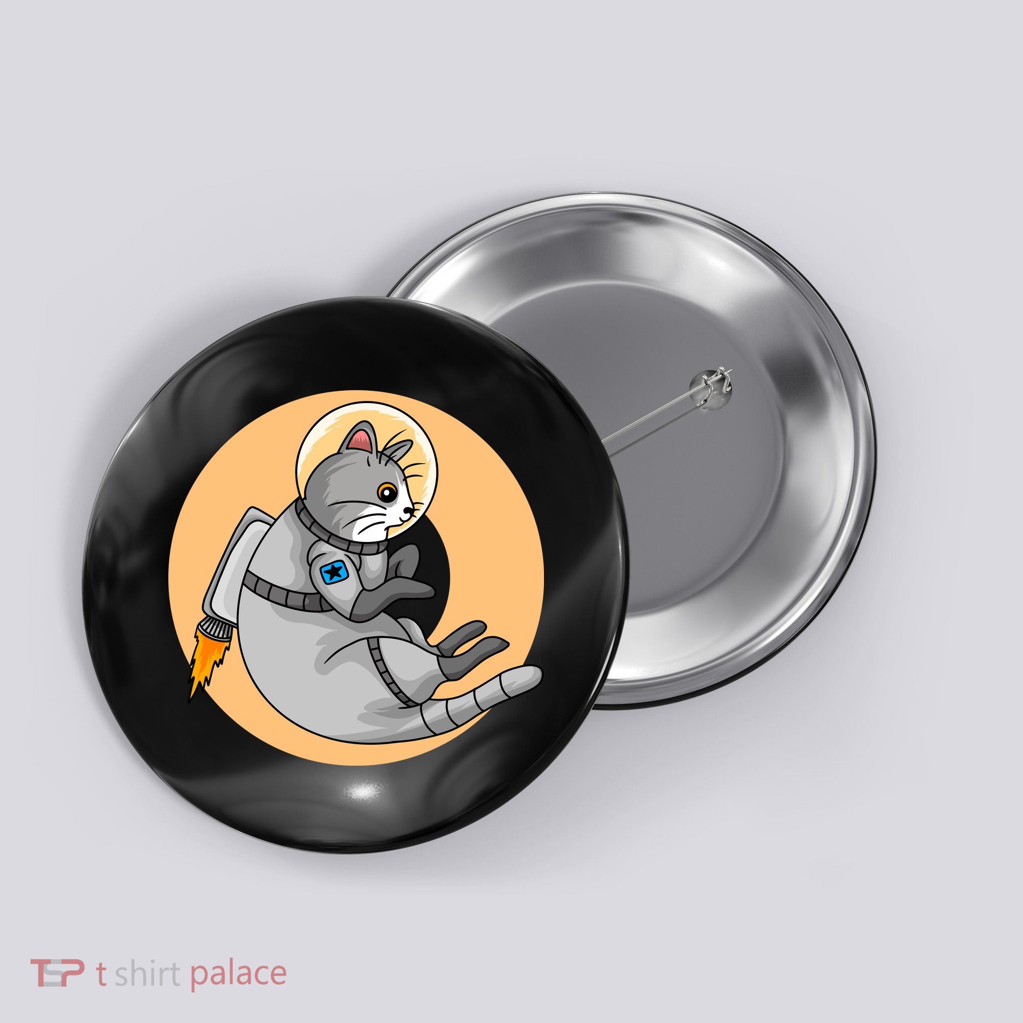 Astronaut Cat Button