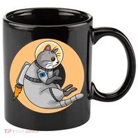 Astronaut Cat 11oz C Handle Ceramic Mug
