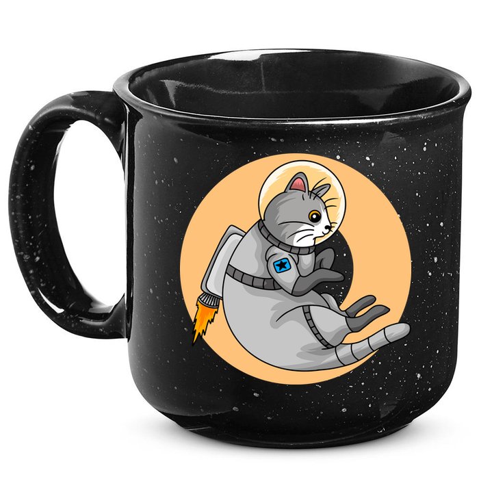 Astronaut Cat 15oz Campfire Ceramic Mug