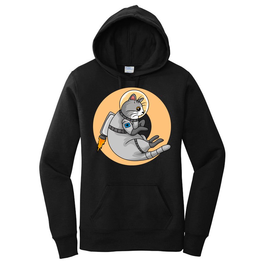 Astronaut Cat Women's Pullover Hoodie