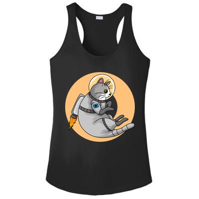Astronaut Cat Ladies PosiCharge Competitor Racerback Tank