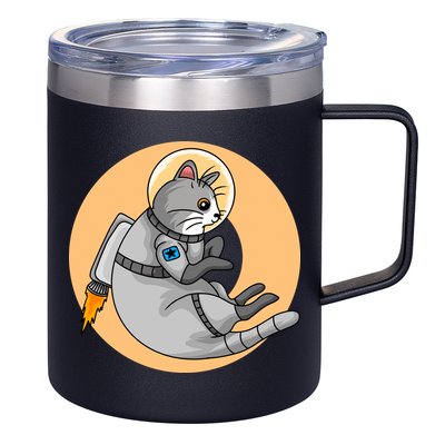 Astronaut Cat 12oz Stainless Steel Coffee Mug