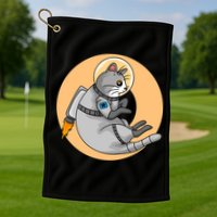 Astronaut Cat Golf Towel