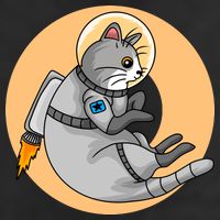 Astronaut Cat Golf Towel