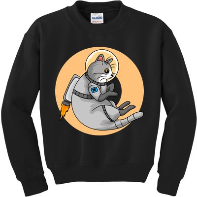 Astronaut Cat Kids Sweatshirt