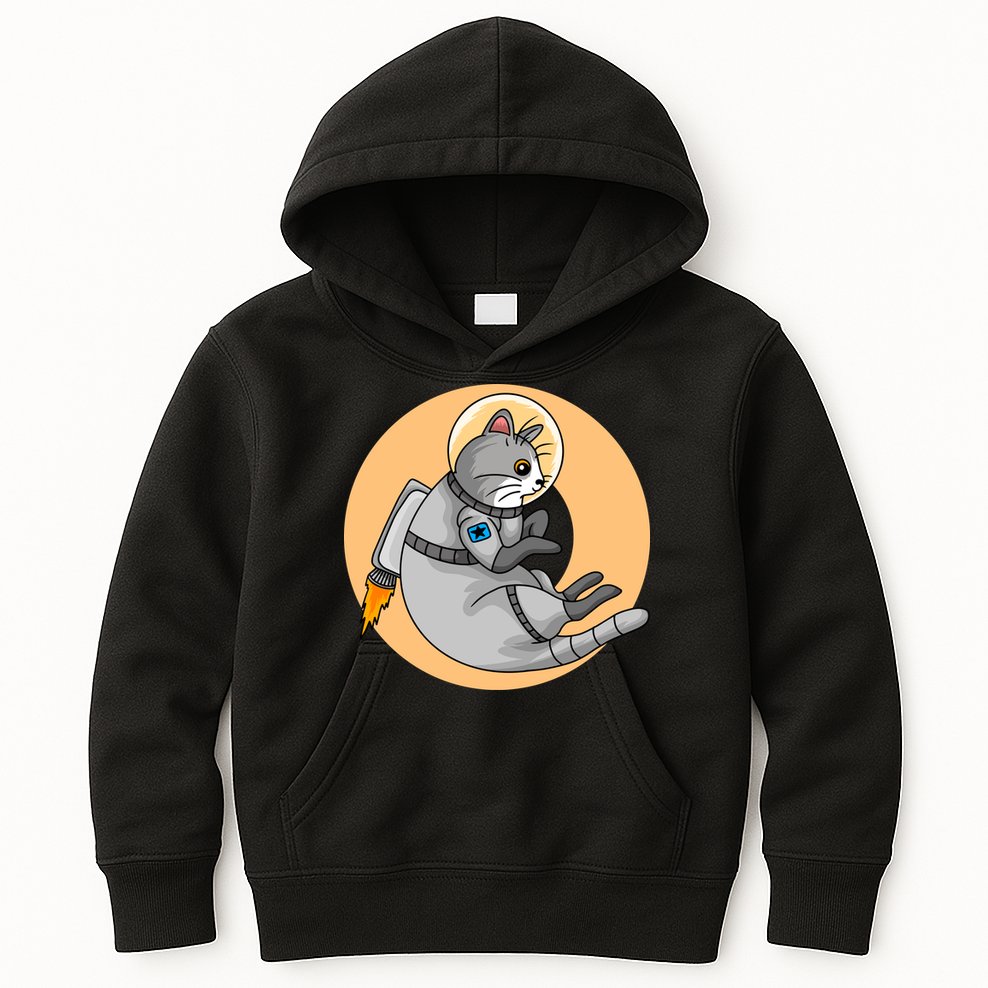 Astronaut Cat Kids Hoodie