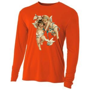 Angelic Cherubs And Doves Cute Gift Cooling Performance Long Sleeve Crew