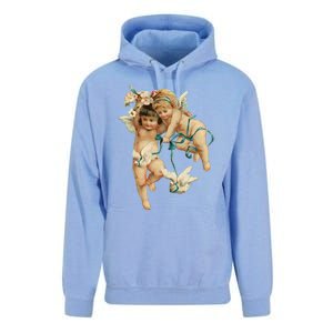 Angelic Cherubs And Doves Cute Gift Unisex Surf Hoodie