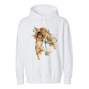 Angelic Cherubs And Doves Cute Gift Garment-Dyed Fleece Hoodie