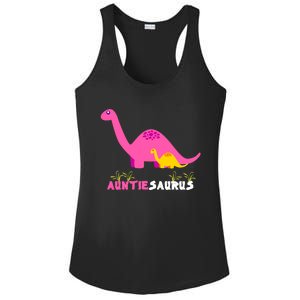 Auntiesaurus Cute Auntie Saurus Dinosaur Aunt Matching Ladies PosiCharge Competitor Racerback Tank