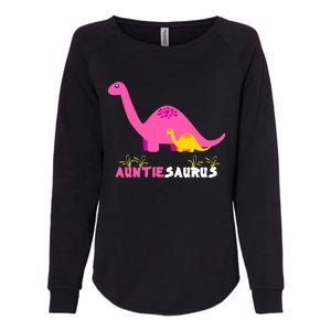 Auntiesaurus Cute Auntie Saurus Dinosaur Aunt Matching Womens California Wash Sweatshirt