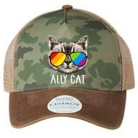 Ally Cat Ally Cat LGBTQ+ LGBT Flag LGBT Ally Cat Legacy Tie Dye Trucker Hat