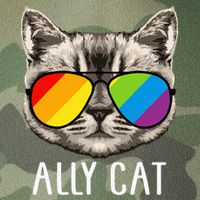 Ally Cat Ally Cat LGBTQ+ LGBT Flag LGBT Ally Cat Legacy Tie Dye Trucker Hat
